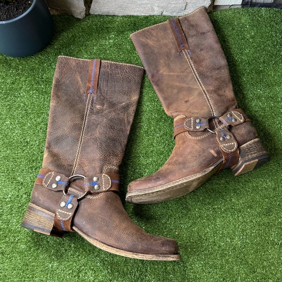 Oak Tree Farms Mid Calf Leather Square Toe Womens Cowgirl Boots - Picture 7 of 13